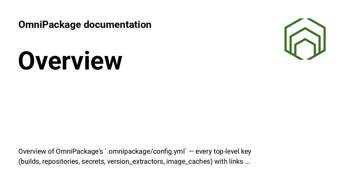 Overview - OmniPackage documentation
