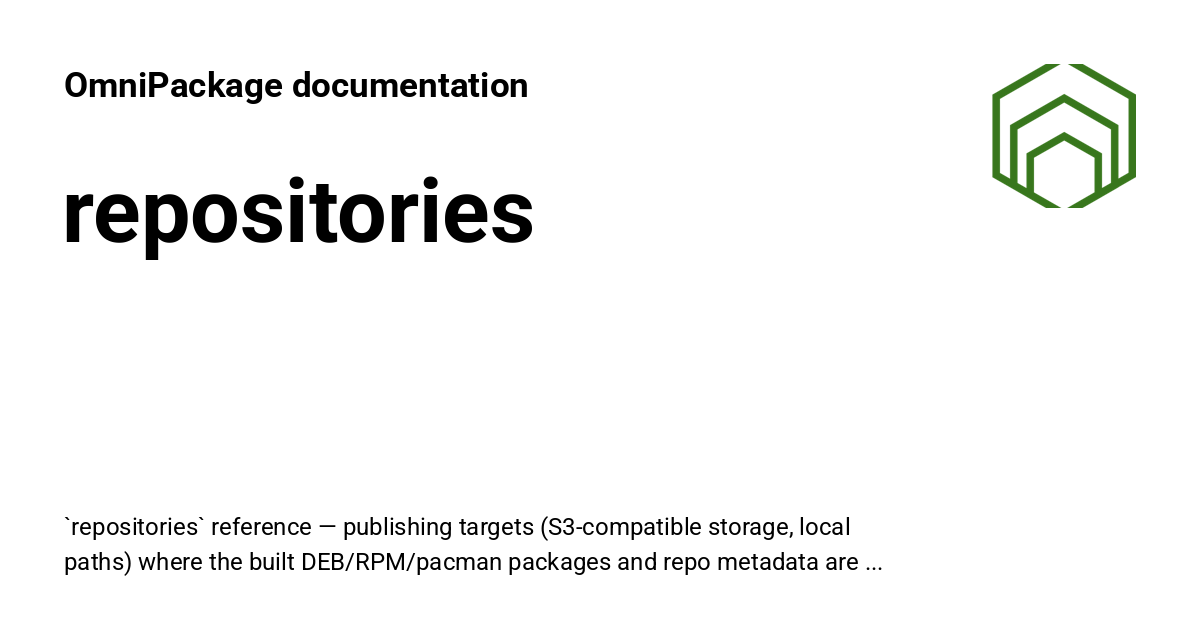 repositories - OmniPackage documentation