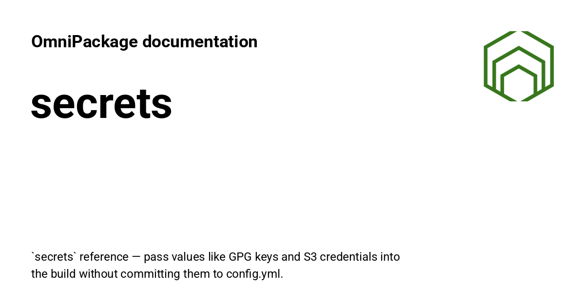 secrets - OmniPackage documentation